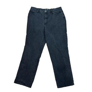 Gloria Vanderbilt All Around Slimming Amanda Jeans Size 14 Faded Black Stretch